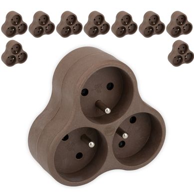 Lot De 10 Triplites Recyclées éco-conçues Natura - 3x16a - Taupe - Zenitech
