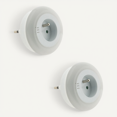 Lot De 2 Veilleuses LED Multicolores Automatiques + Capteur De Jour