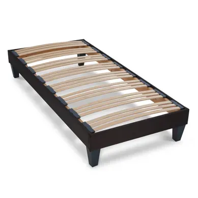 Sommier Kit15 90x190 Cm - Lattes Bois Massif - Gris Anthracite Sommier Kit15 90x190 Cm - Lattes Bois Massif - Gris Anthracite
