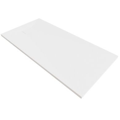 Receveur De Douche Baya 80x180 Cm Blanc Extra-plat Aspect Pierre + Bonde Receveur De Douche Baya 80x180 Cm Blanc Extra-plat Aspect Pierre + Bonde