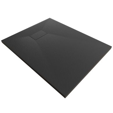 Receveur De Douche Baya 80x140 Cm Noir Extra-plat Aspect Pierre + Bonde Receveur De Douche Baya 80x140 Cm Noir Extra-plat Aspect Pierre + Bonde