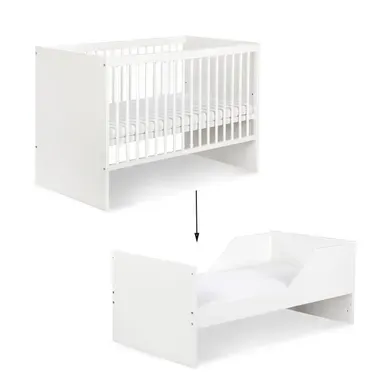 Dalia Lit évolutif Bébé Convertible En Lit Enfant Blanc 140x70 Dalia Lit évolutif Bébé Convertible En Lit Enfant Blanc 140x70