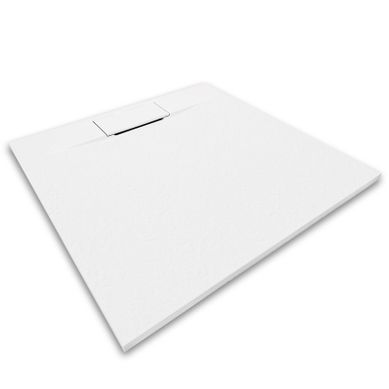 Receveur De Douche Polar 80x80 Cm Blanc Effet Pierre Extra-plat Antidérapant + Bonde Receveur De Douche Polar 80x80 Cm Blanc Effet Pierre Extra-plat Antidérapant + Bonde