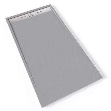 Receveur De Douche Hiemal Inox 90 X 170 Cm Résine Gris Aspect Ardoise + Bonde Inox Incluse Receveur De Douche Hiemal Inox 90 X 170 Cm Résine Gris Aspect Ardoise + Bonde Inox Incluse