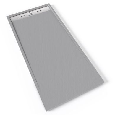 Receveur De Douche Hiemal Inox 80 X 170 Cm Résine Gris Aspect Ardoise + Bonde Inox Incluse Receveur De Douche Hiemal Inox 80 X 170 Cm Résine Gris Aspect Ardoise + Bonde Inox Incluse