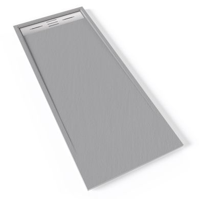 Receveur De Douche Hiemal Inox 70 X 170 Cm Résine Gris Aspect Ardoise + Bonde Inox Incluse Receveur De Douche Hiemal Inox 70 X 170 Cm Résine Gris Aspect Ardoise + Bonde Inox Incluse