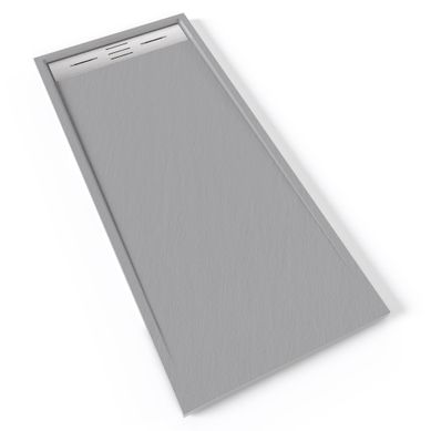 Receveur De Douche Hiemal Inox 70 X 160 Cm Résine Gris Aspect Ardoise + Bonde Inox Incluse Receveur De Douche Hiemal Inox 70 X 160 Cm Résine Gris Aspect Ardoise + Bonde Inox Incluse