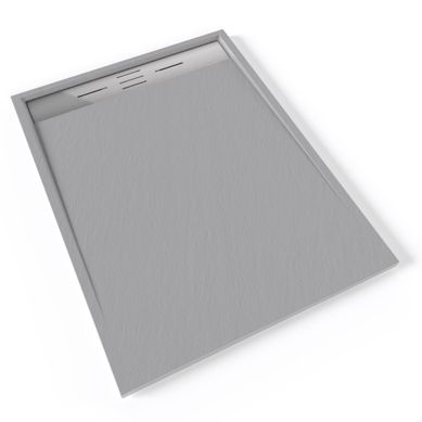 Receveur De Douche Hiemal Inox 90 X 120 Cm Résine Gris Aspect Ardoise + Bonde Inox Incluse Receveur De Douche Hiemal Inox 90 X 120 Cm Résine Gris Aspect Ardoise + Bonde Inox Incluse