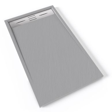 Receveur De Douche Hiemal Inox 70 X 120 Cm Résine Gris Aspect Ardoise + Bonde Inox Incluse Receveur De Douche Hiemal Inox 70 X 120 Cm Résine Gris Aspect Ardoise + Bonde Inox Incluse