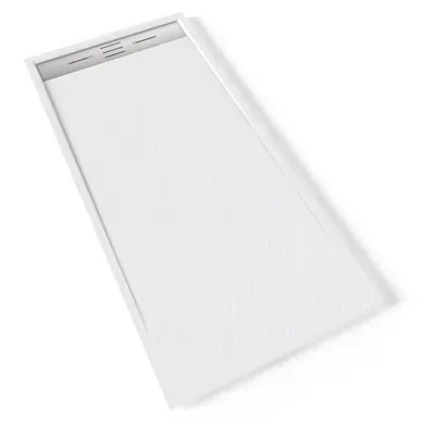 Receveur De Douche Hiemal Inox 80 X 170 Cm Résine Blanc Aspect Ardoise + Bonde Inox Incluse Receveur De Douche Hiemal Inox 80 X 170 Cm Résine Blanc Aspect Ardoise + Bonde Inox Incluse