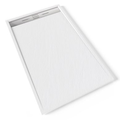 Receveur De Douche Hiemal Inox 90 X 150 Cm Résine Blanc Aspect Ardoise + Bonde Inox Incluse Receveur De Douche Hiemal Inox 90 X 150 Cm Résine Blanc Aspect Ardoise + Bonde Inox Incluse