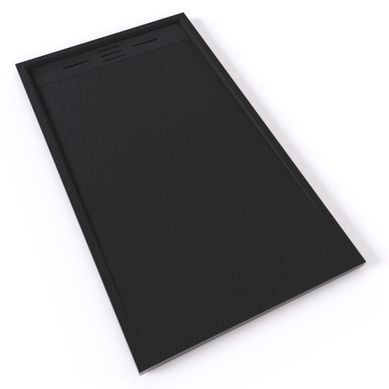 Receveur De Douche Hiemal 80 X 140 Cm Résine Noir Aspect Ardoise + Bonde Incluse Receveur De Douche Hiemal 80 X 140 Cm Résine Noir Aspect Ardoise + Bonde Incluse