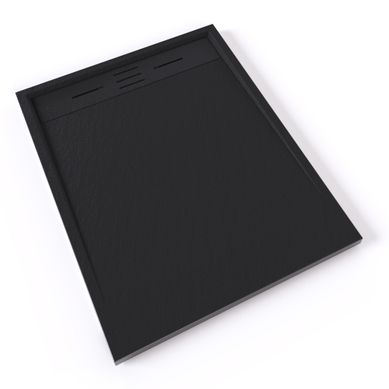 Receveur De Douche Hiemal 80 X 100 Cm Résine Noir Aspect Ardoise + Bonde Incluse Receveur De Douche Hiemal 80 X 100 Cm Résine Noir Aspect Ardoise + Bonde Incluse