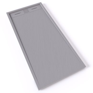 Receveur De Douche Hiemal 70 X 150 Cm Résine Gris Aspect Ardoise + Bonde Incluse Receveur De Douche Hiemal 70 X 150 Cm Résine Gris Aspect Ardoise + Bonde Incluse