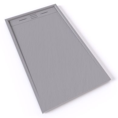 Receveur De Douche Hiemal 80 X 140 Cm Résine Gris Aspect Ardoise + Bonde Incluse Receveur De Douche Hiemal 80 X 140 Cm Résine Gris Aspect Ardoise + Bonde Incluse