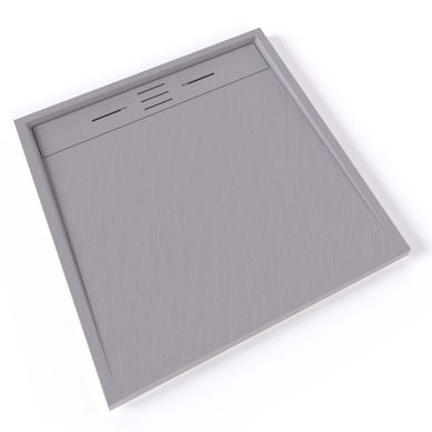 Receveur De Douche Hiemal 90 X 90 Cm Résine Gris Aspect Ardoise + Bonde Incluse Receveur De Douche Hiemal 90 X 90 Cm Résine Gris Aspect Ardoise + Bonde Incluse