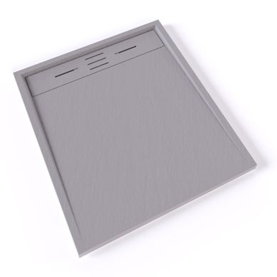 Receveur De Douche Hiemal 80 X 90 Cm Résine Gris Aspect Ardoise + Bonde Incluse Receveur De Douche Hiemal 80 X 90 Cm Résine Gris Aspect Ardoise + Bonde Incluse