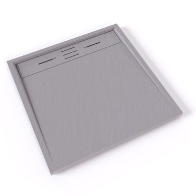Receveur De Douche Hiemal 80 X 80 Cm Résine Gris Aspect Ardoise + Bonde Incluse Receveur De Douche Hiemal 80 X 80 Cm Résine Gris Aspect Ardoise + Bonde Incluse