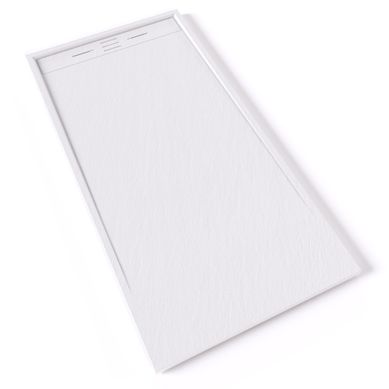 Receveur De Douche Hiemal 90 X 180 Cm Résine Blanc Aspect Ardoise + Bonde Incluse Receveur De Douche Hiemal 90 X 180 Cm Résine Blanc Aspect Ardoise + Bonde Incluse