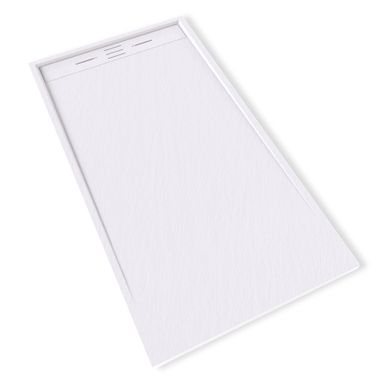 Receveur De Douche Hiemal 90 X 170 Cm Résine Blanc Aspect Ardoise + Bonde Incluse Receveur De Douche Hiemal 90 X 170 Cm Résine Blanc Aspect Ardoise + Bonde Incluse