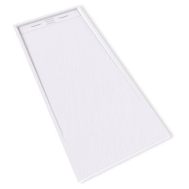 Receveur De Douche Hiemal 80 X 180 Cm Résine Blanc Aspect Ardoise + Bonde Incluse Receveur De Douche Hiemal 80 X 180 Cm Résine Blanc Aspect Ardoise + Bonde Incluse