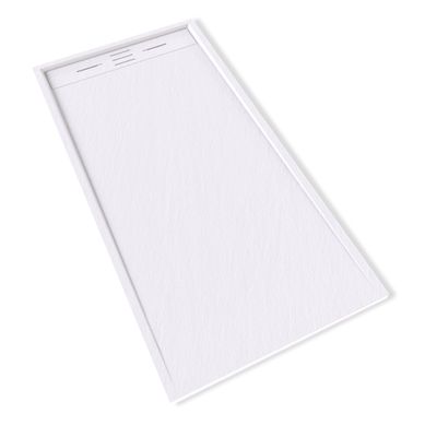 Receveur De Douche Hiemal 80 X 160 Cm Résine Blanc Aspect Ardoise + Bonde Incluse Receveur De Douche Hiemal 80 X 160 Cm Résine Blanc Aspect Ardoise + Bonde Incluse