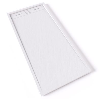 Receveur De Douche Hiemal 70 X 150 Cm Résine Blanc Aspect Ardoise + Bonde Incluse Receveur De Douche Hiemal 70 X 150 Cm Résine Blanc Aspect Ardoise + Bonde Incluse