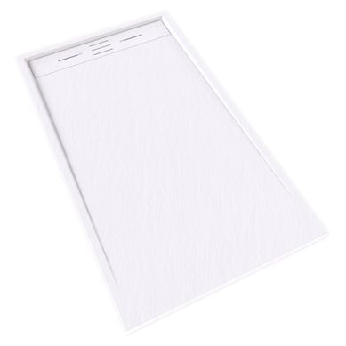 Receveur De Douche Hiemal 80 X 140 Cm Résine Blanc Aspect Ardoise + Bonde Incluse Receveur De Douche Hiemal 80 X 140 Cm Résine Blanc Aspect Ardoise + Bonde Incluse