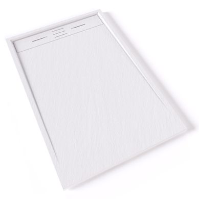 Receveur De Douche Hiemal 80 X 120 Cm Résine Blanc Aspect Ardoise + Bonde Incluse Receveur De Douche Hiemal 80 X 120 Cm Résine Blanc Aspect Ardoise + Bonde Incluse