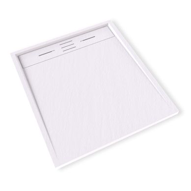 Receveur De Douche Hiemal 80 X 90 Cm Résine Blanc Aspect Ardoise + Bonde Incluse Receveur De Douche Hiemal 80 X 90 Cm Résine Blanc Aspect Ardoise + Bonde Incluse