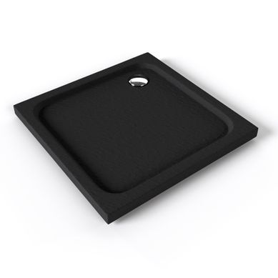 Receveur De Douche Shimmer Stone 80 X 80 Cm Acrylique Noir Effet Pierre + Bonde Et Siphon Inclus Receveur De Douche Shimmer Stone 80 X 80 Cm Acrylique Noir Effet Pierre + Bonde Et Siphon Inclus