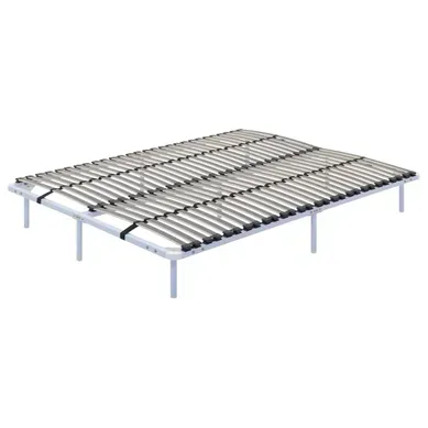 Ortho Sommier Acier Lattes Bande Stabilisatrice Blanc 200x200 Cm Avec Pieds Ortho Sommier Acier Lattes Bande Stabilisatrice Blanc 200x200 Cm Avec Pieds