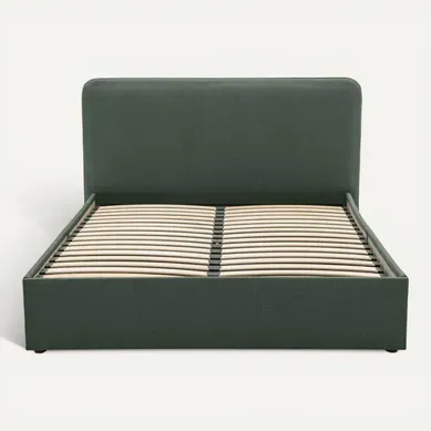 Goyave - Lit Coffre - 160x200 - En Tissu - Sommier Inclus Vert Goyave - Lit Coffre - 160x200 - En Tissu - Sommier Inclus Vert