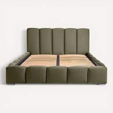Torreon - Lit Coffre - 180x200 - Sommier Inclus - En Velours Vert Torreon - Lit Coffre - 180x200 - Sommier Inclus - En Velours Vert