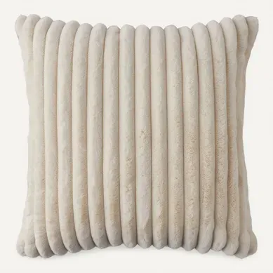 Coussin En Fausse Fourrure Côtelé 60x60 Cm Sierra Beige Coussin En Fausse Fourrure Côtelé 60x60 Cm Sierra Beige
