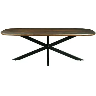 Skagen-table À Manger 6/8 Personnes 180 Cm En Bois Massif Brun