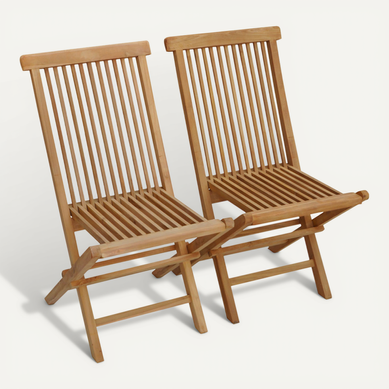 Lot De 2 Chaises De Jardin En Teck Massif Lombok Lot De 2 Chaises De Jardin En Teck Massif Lombok