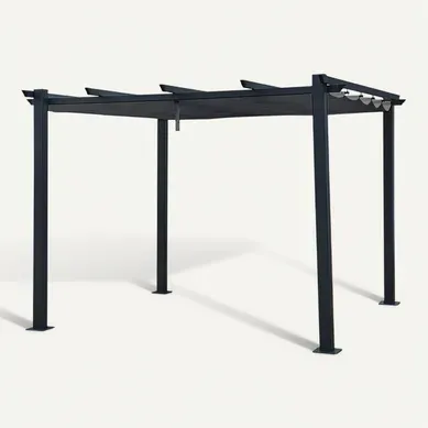 Pergola Autoportante 3 × 3m Cassis Grise - Structure Aluminium Pergola Autoportante 3 × 3m Cassis Grise - Structure Aluminium