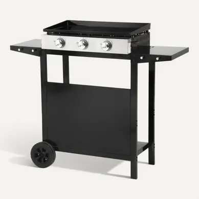 Plancha Au Gaz Mérida 3 Brûleurs + Chariot Plancha Au Gaz Mérida 3 Brûleurs + Chariot
