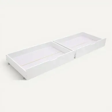 Lot De 2 Tiroirs De Rangement Blancs Pour Lit