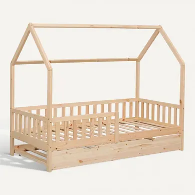 Lit Cabane Gigogne Pour Enfant 190x90cm En Bois Marceau Lit Cabane Gigogne Pour Enfant 190x90cm En Bois Marceau