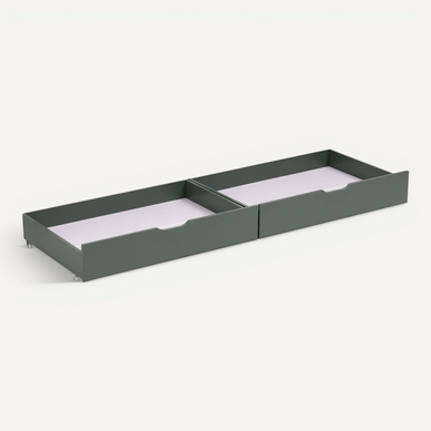 Lot De 2 Tiroirs De Rangement Verts Pour Lit