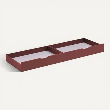 Lot De 2 Tiroirs De Rangement Terracotta Pour Lit