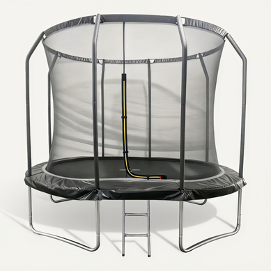 Trampoline Ovale 305x214cm Noir Sydney + Filet Et échelle Trampoline Ovale 305x214cm Noir Sydney + Filet Et échelle