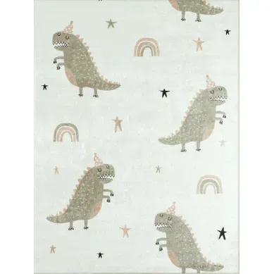 Tapis Enfant Dinosaure - 160x230 Cm - Happy - Vert Tapis Enfant Dinosaure - 160x230 Cm - Happy - Vert