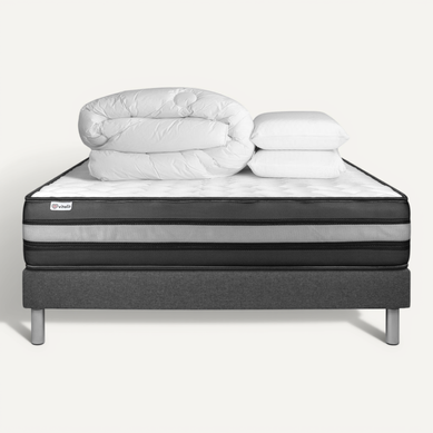 Ensemble Vitalpower Zen 180 X 200 Cm Sommier Kit Gris - Mousse Polyuréthane à Mémoire De Forme Ensemble Vitalpower Zen 180 X 200 Cm Sommier Kit Gris - Mousse Polyuréthane à Mémoire De Forme