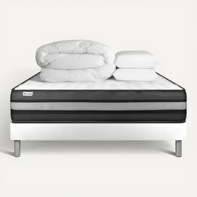 Ensemble Vitalpower Zen 140 X 200 Cm Sommier Kit Blanc - Mousse Polyuréthane À Mémoire De Forme Ensemble Vitalpower Zen 140 X 200 Cm Sommier Kit Blanc - Mousse Polyuréthane À Mémoire De Forme