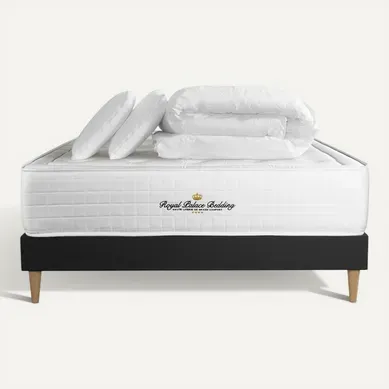 Ensemble Matelas à Mémoire De Forme Maxi épaisseur Buckingham 200x200cm + Sommier Kit Noir + 2 Oreil Ensemble Matelas à Mémoire De Forme Maxi épaisseur Buckingham 200x200cm + Sommier Kit Noir + 2 Oreil