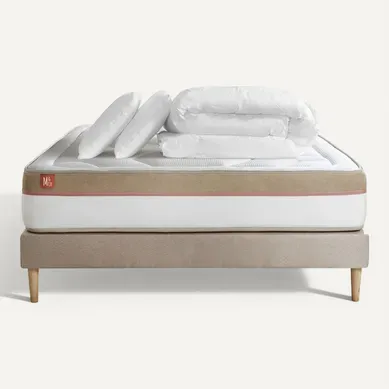 Ensemble  Matelas Le Cosy 180x200cm Mémoire De Forme - Ep. 30cm + Sommier Kit Beige - Mémoire De For