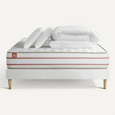 Ensemble Matelas Le Doux 160x200cm Mémoire De Forme - Ep. 24cm + Sommier Blanc - Mémoire De Forme Ensemble Matelas Le Doux 160x200cm Mémoire De Forme - Ep. 24cm + Sommier Blanc - Mémoire De Forme